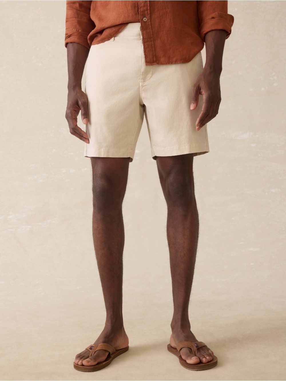Faherty Mens Malibu light tan Shorts 9” size 2XL